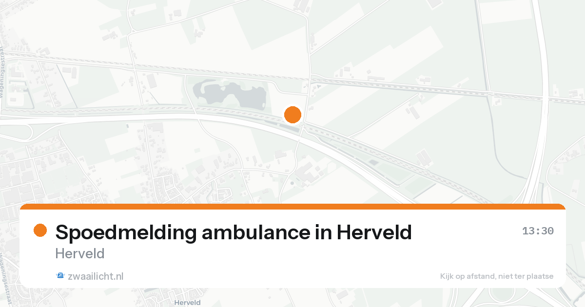 Spoedmelding ambulance in Herveld — 15 aug 2026