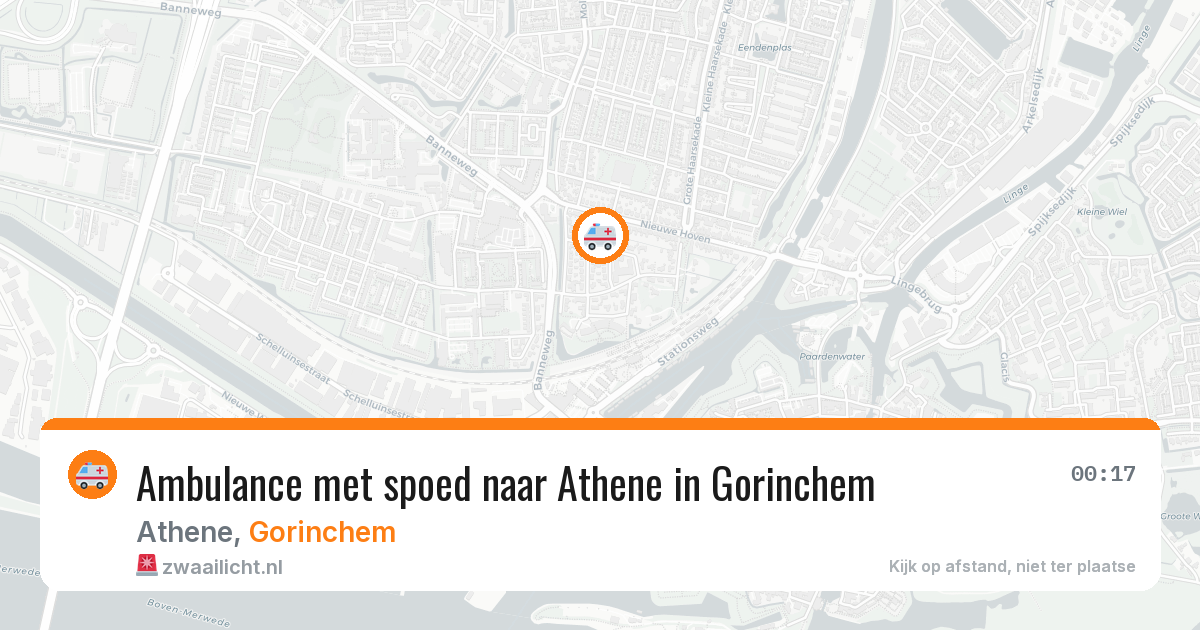 Ambulance met spoed naar Athene in Gorinchem — 3 jul 2026