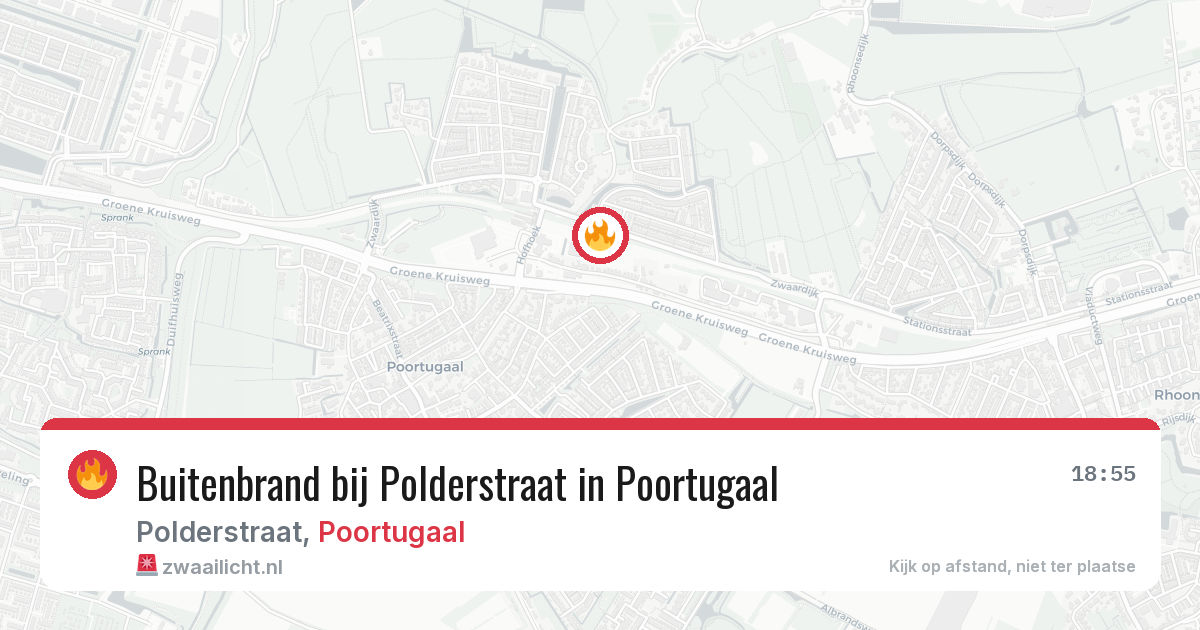 Buitenbrand bij Polderstraat in Poortugaal — 16 jun 2026