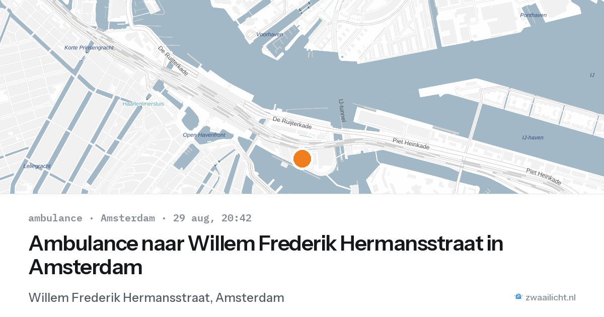 Ambulance naar Willem Frederik Hermansstraat in Amsterdam — 29 aug 2026