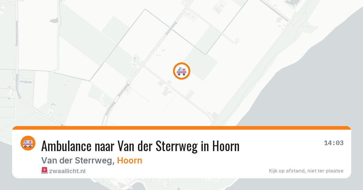 Ambulance naar Van der Sterrweg in Hoorn — 25 mei 2026