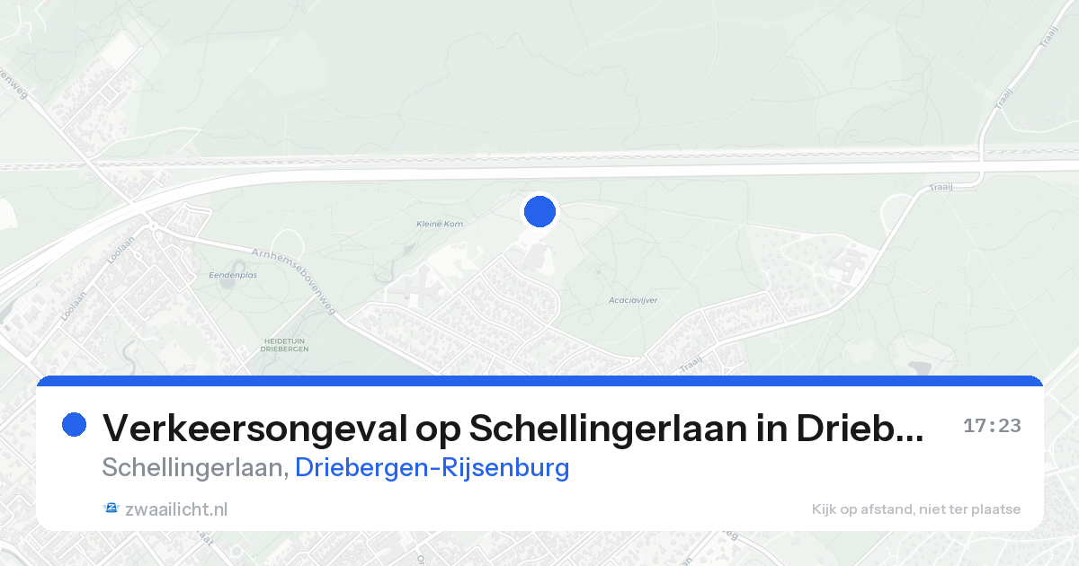 Verkeersongeval op Schellingerlaan in Driebergen-Rijsenburg — 14 aug 2026