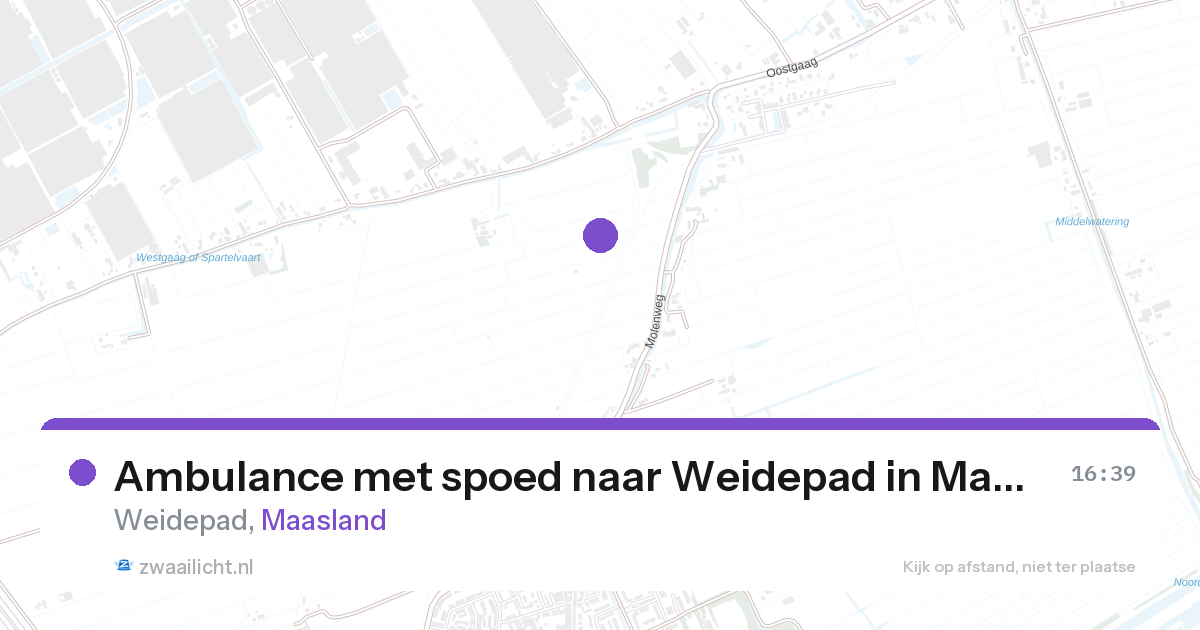 Ambulance met spoed naar Weidepad in Maasland — 27 aug 2026
