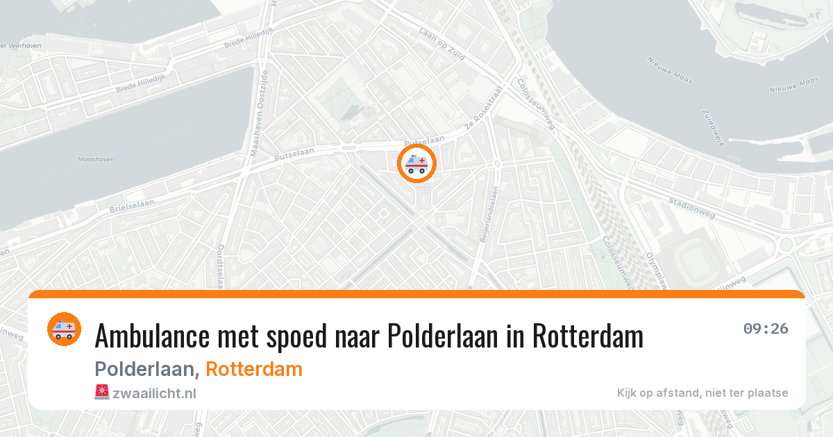 Ambulance met spoed naar Polderlaan in Rotterdam — 11 mei 2026