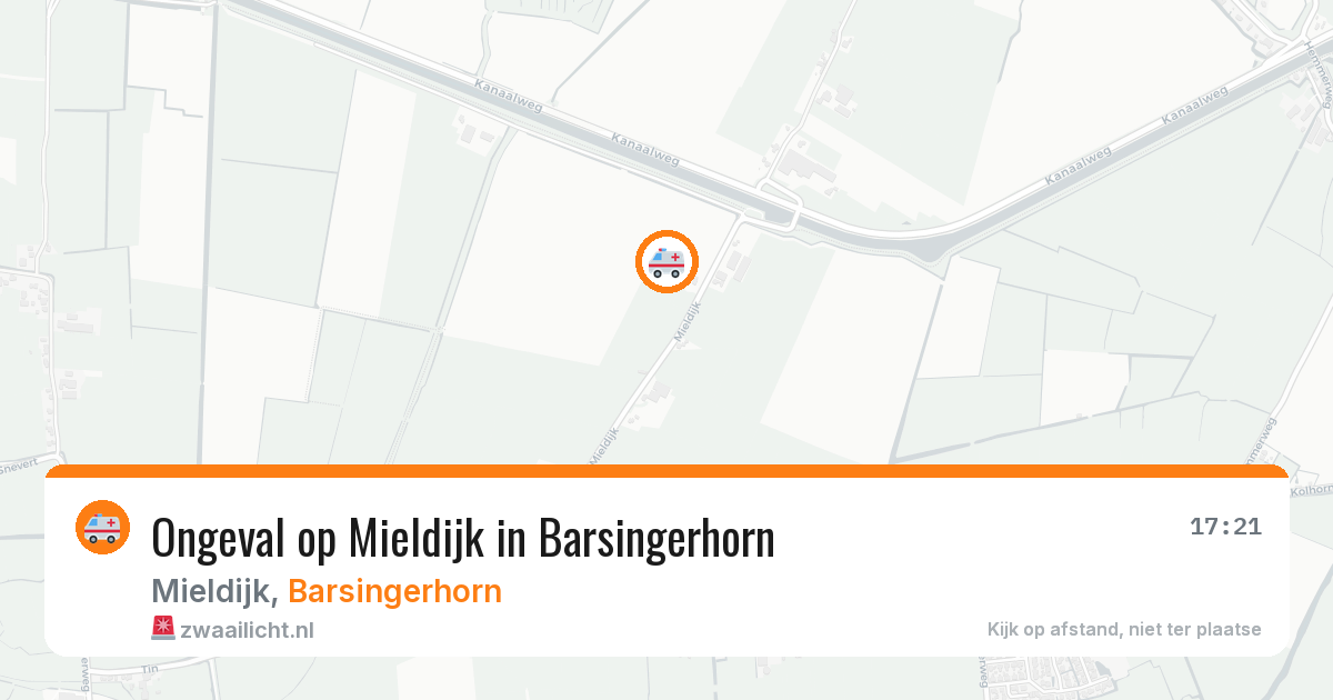 Ongeval op Mieldijk in Barsingerhorn — 19 apr 2026