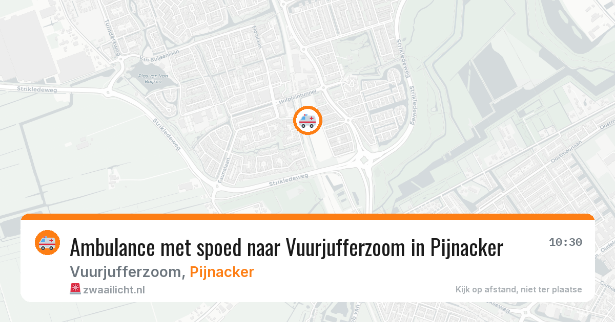 Ambulance met spoed naar Vuurjufferzoom in Pijnacker — 20 mrt 2026