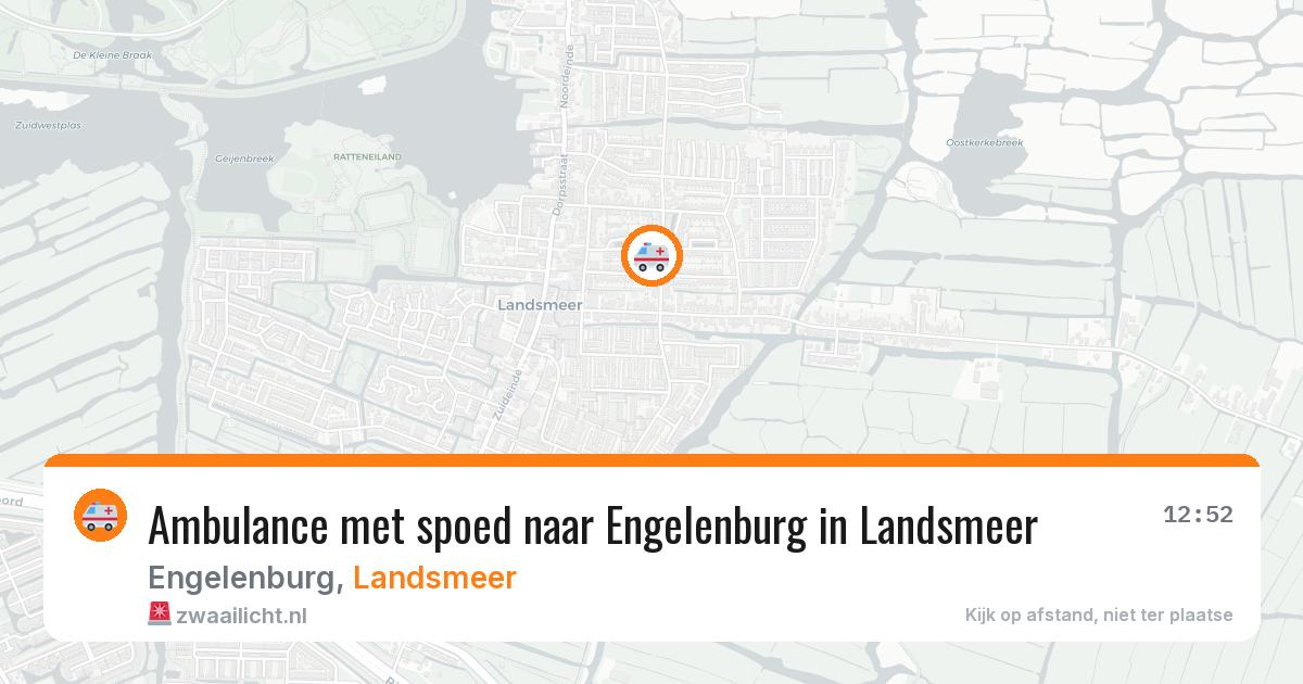Ambulance met spoed naar Engelenburg in Landsmeer — 13 apr 2026