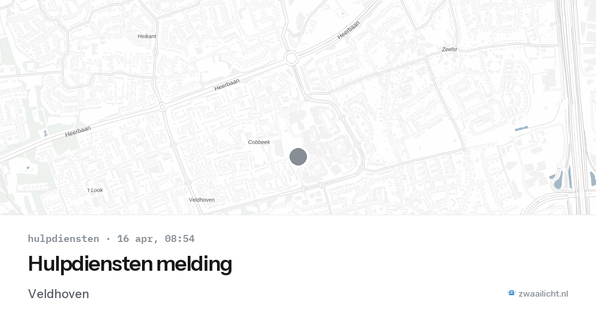 Hulpdiensten melding — 16 apr 2026