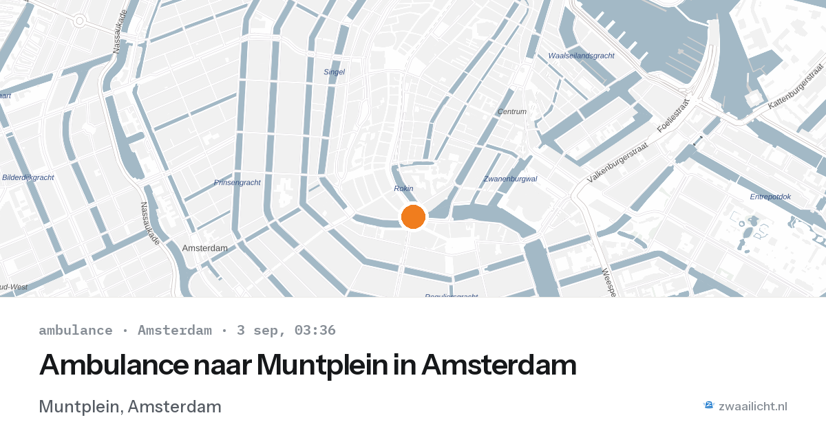 Ambulance naar Muntplein in Amsterdam — 3 sep 2026