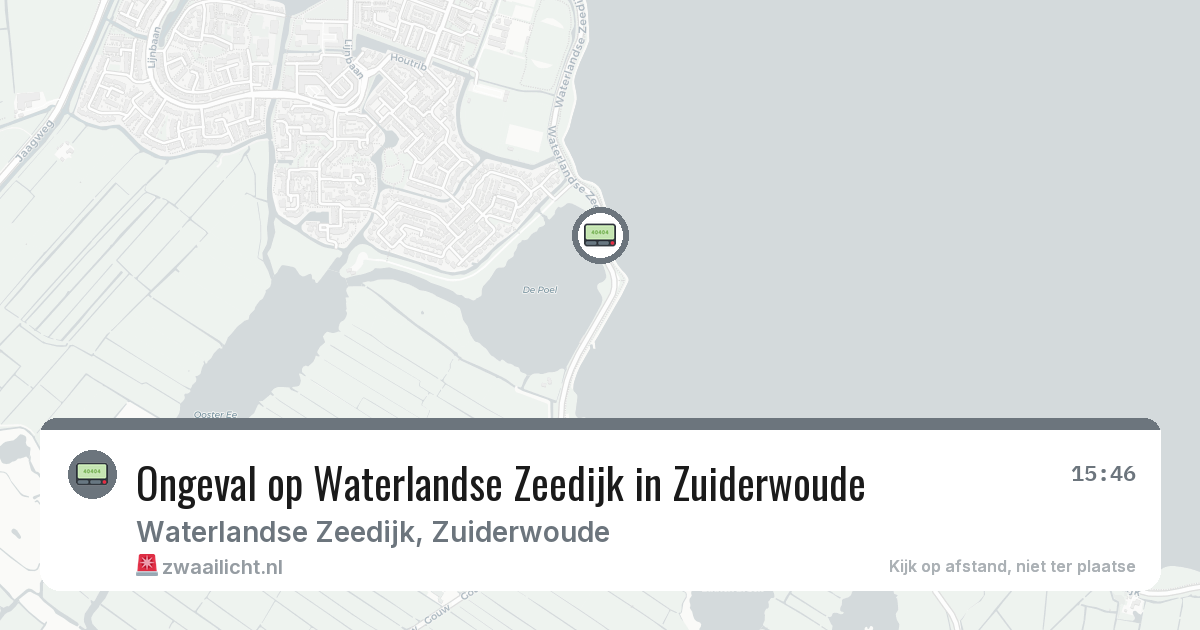 Ongeval op Waterlandse Zeedijk in Zuiderwoude — 21 feb 2026