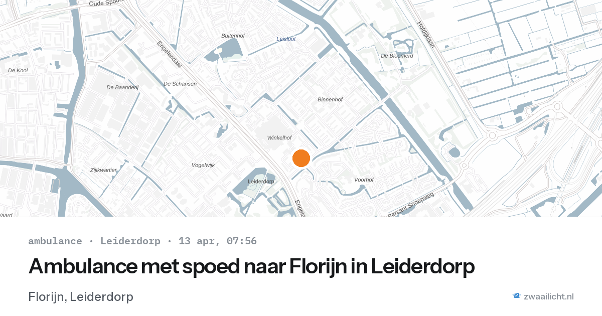 Ambulance met spoed naar Florijn in Leiderdorp — 13 apr 2026