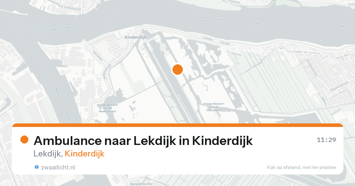 Ambulance naar Lekdijk in Kinderdijk — 26 aug 2026