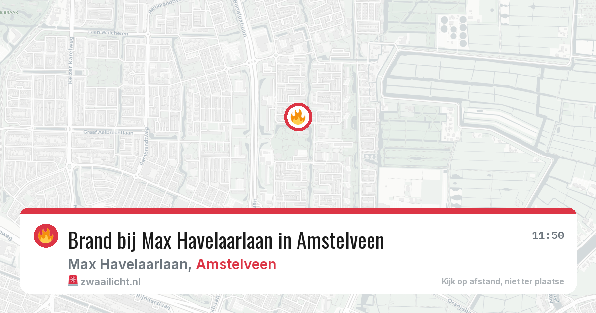 Brand bij Max Havelaarlaan in Amstelveen — 29 jan 2026