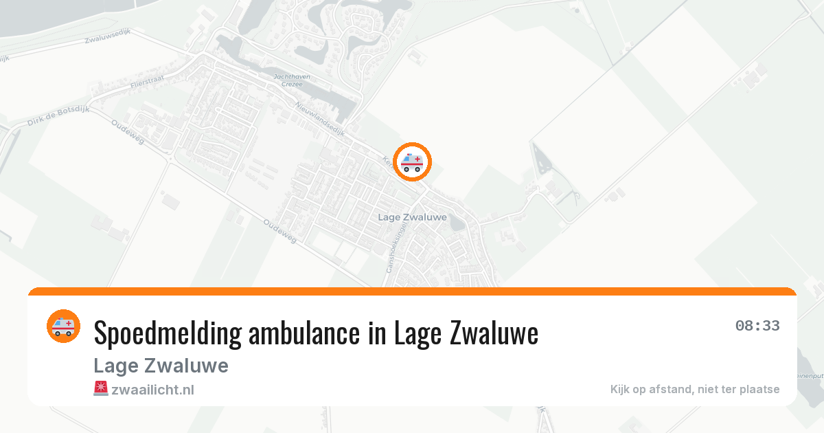 Spoedmelding ambulance in Lage Zwaluwe — 29 mei 2026