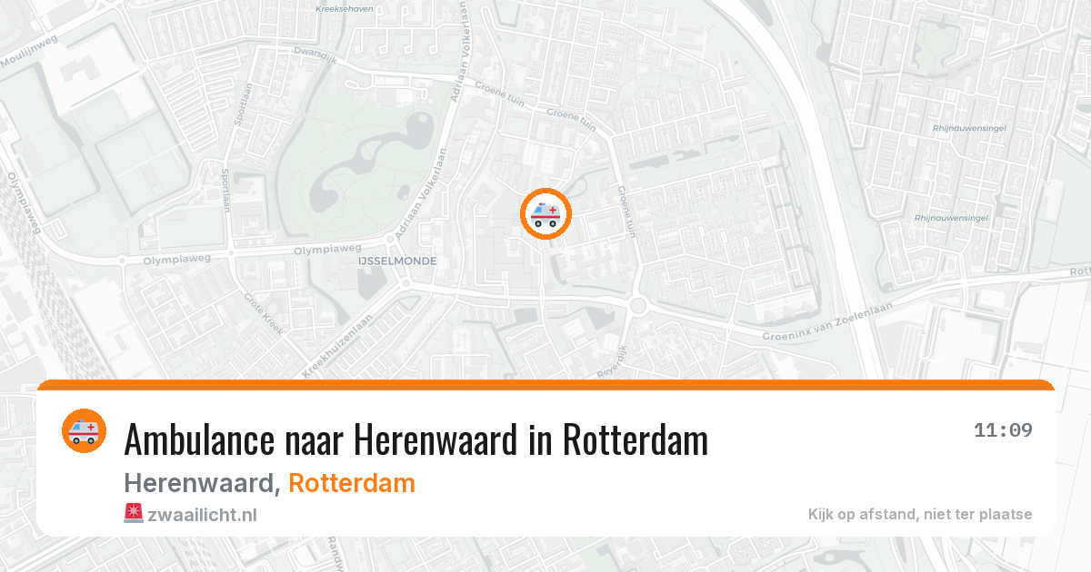 Ambulance naar Herenwaard in Rotterdam — 19 mei 2026