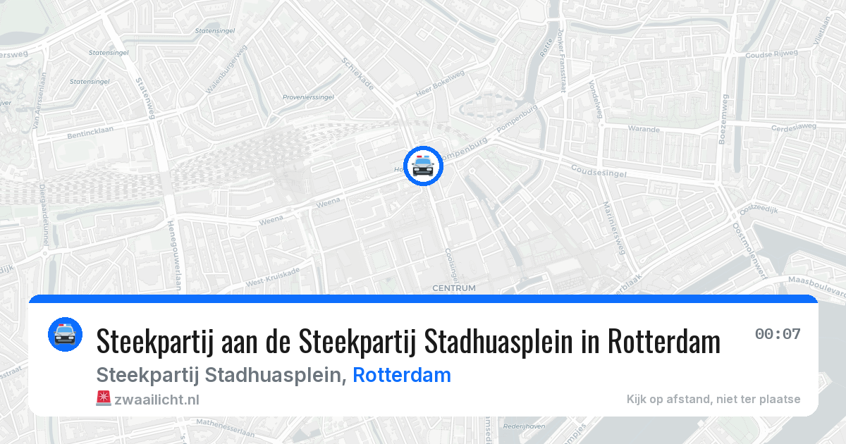 Steekpartij aan de Steekpartij Stadhuasplein in Rotterdam — 14 jun 2026