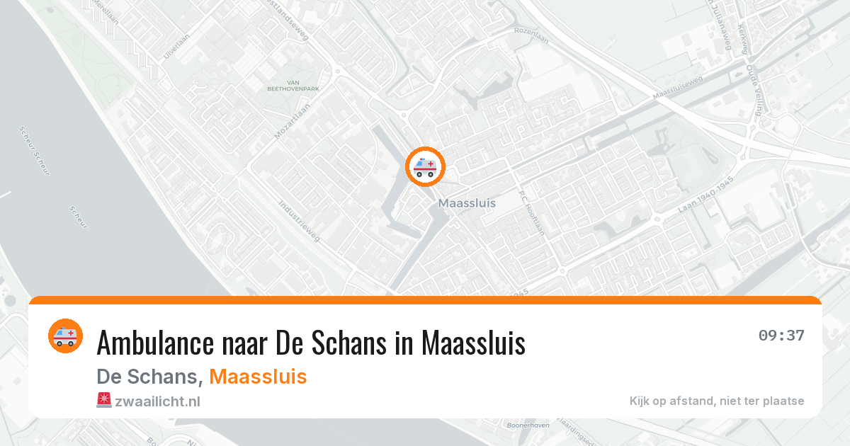 Ambulance naar De Schans in Maassluis — 24 mei 2026
