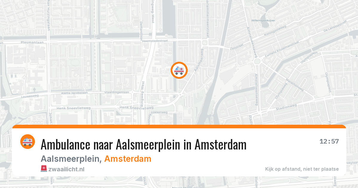 Ambulance naar Aalsmeerplein in Amsterdam — 24 jun 2026