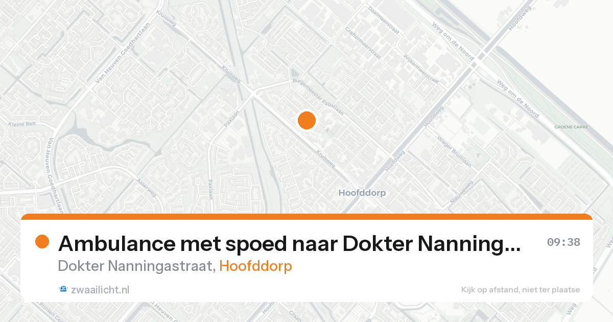 Ambulance met spoed naar Dokter Nanningastraat in Hoofddorp — 30 mei 2026