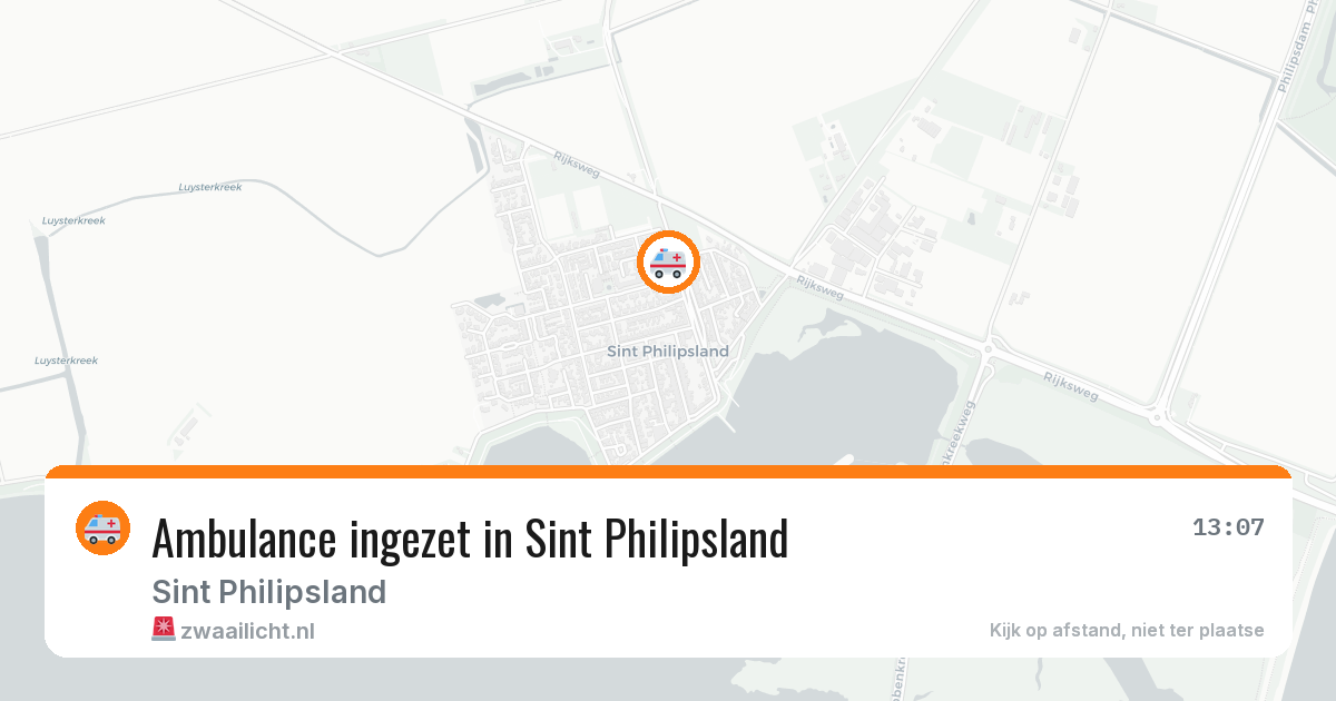Ambulance ingezet in Sint Philipsland — 28 apr 2026