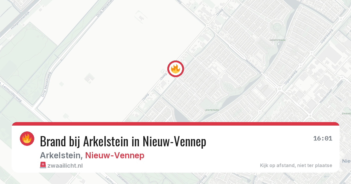 Brand bij Arkelstein in Nieuw-Vennep — 4 jun 2026