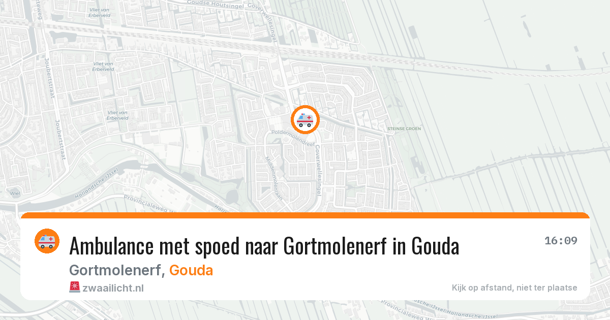 Ambulance met spoed naar Gortmolenerf in Gouda — 28 mrt 2026