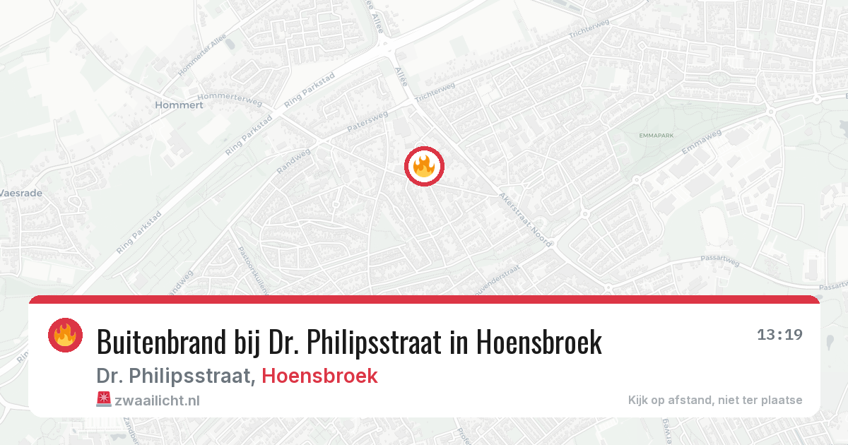 Buitenbrand bij Dr. Philipsstraat in Hoensbroek — 16 jul 2026