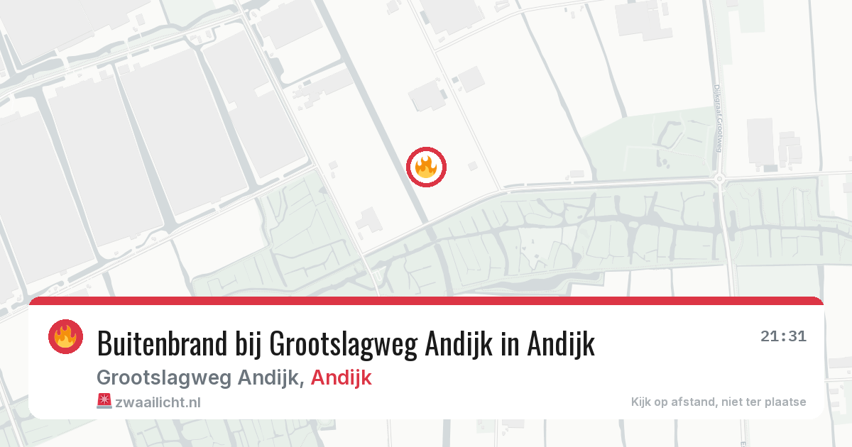 Buitenbrand bij Grootslagweg Andijk in Andijk — 1 aug 2026