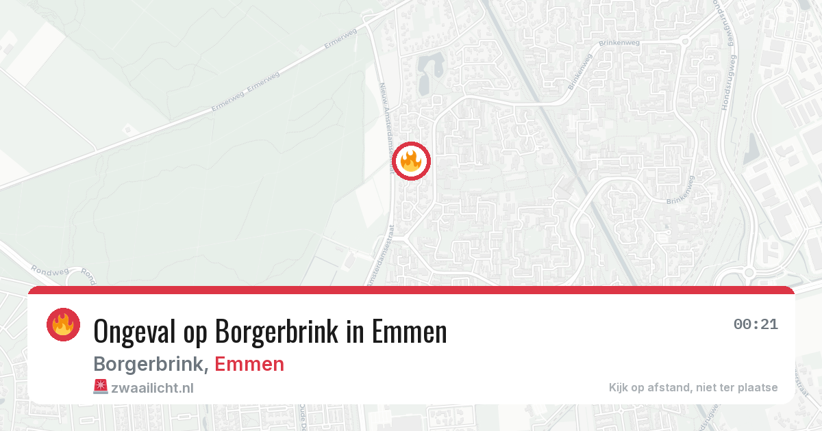 Ongeval op Borgerbrink in Emmen — 8 aug 2026