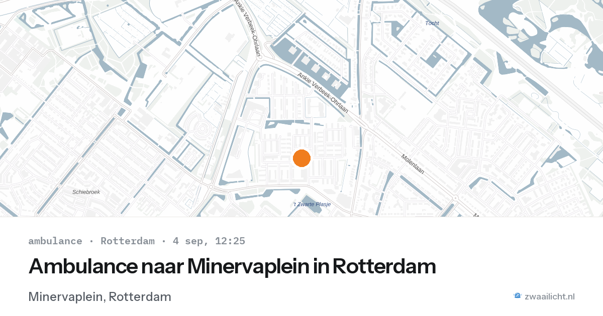Ambulance naar Minervaplein in Rotterdam — 4 sep 2026