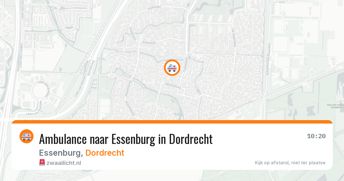 Ambulance naar Essenburg in Dordrecht — 22 jun 2026