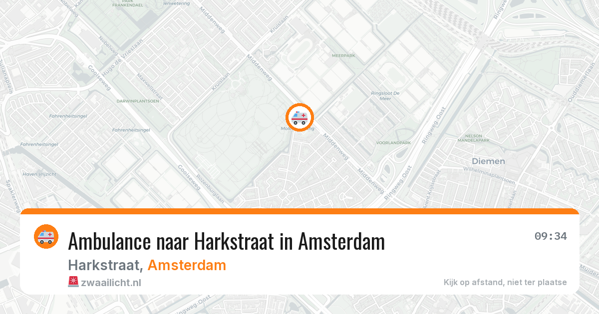 Ambulance naar Harkstraat in Amsterdam — 7 jul 2026