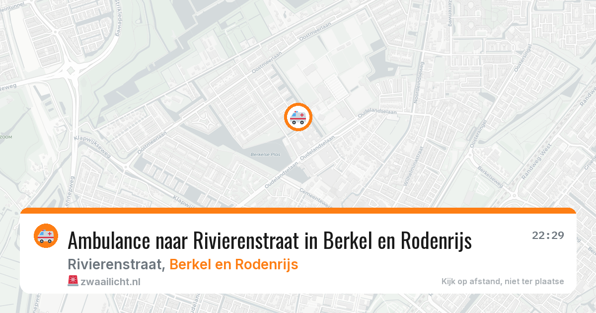 Ambulance naar Rivierenstraat in Berkel en Rodenrijs — 20 jun 2026