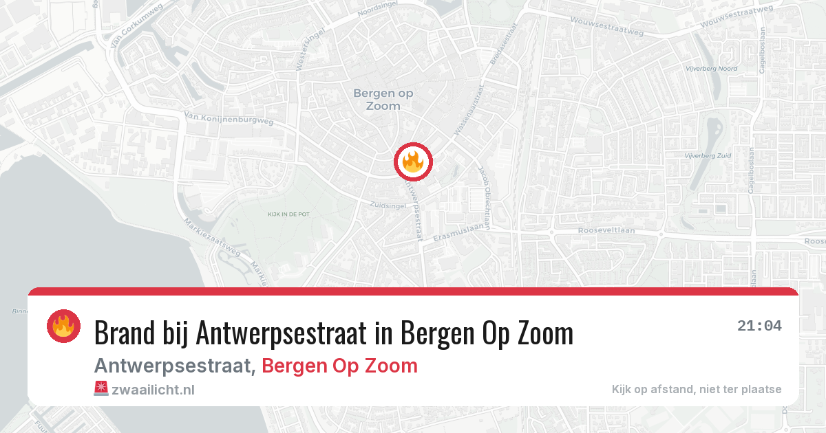 Brand bij Antwerpsestraat in Bergen Op Zoom — 29 jun 2026