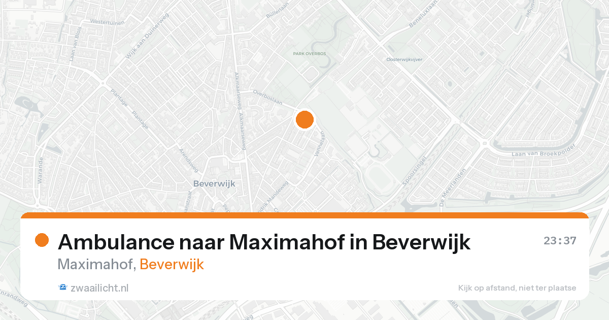 Ambulance naar Maximahof in Beverwijk — 29 mei 2026