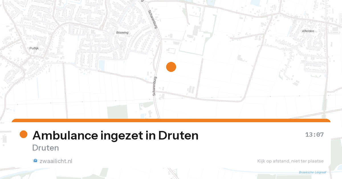 Ambulance ingezet in Druten — 27 aug 2026