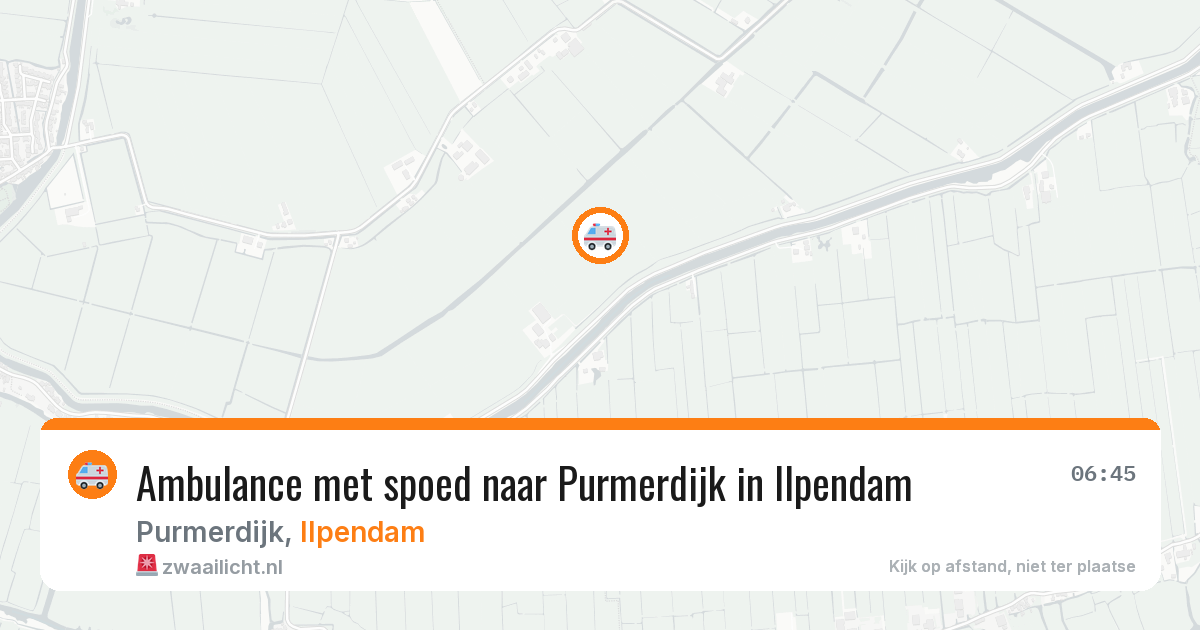 Ambulance met spoed naar Purmerdijk in Ilpendam — 11 mrt 2026
