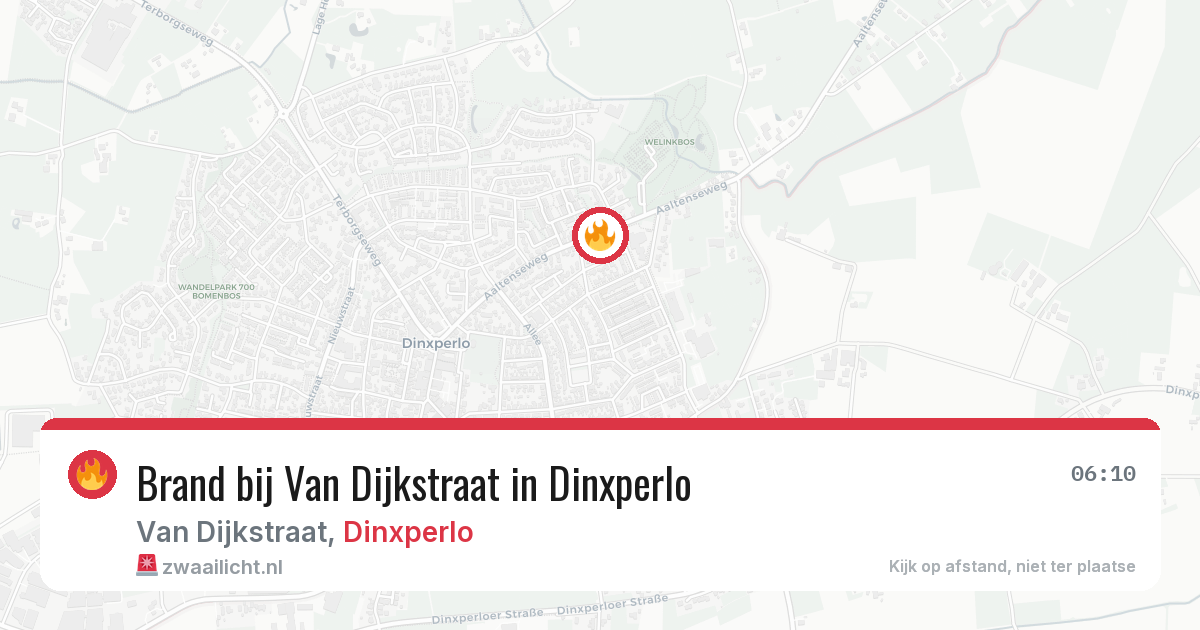 Brand bij Van Dijkstraat in Dinxperlo — 28 jun 2026