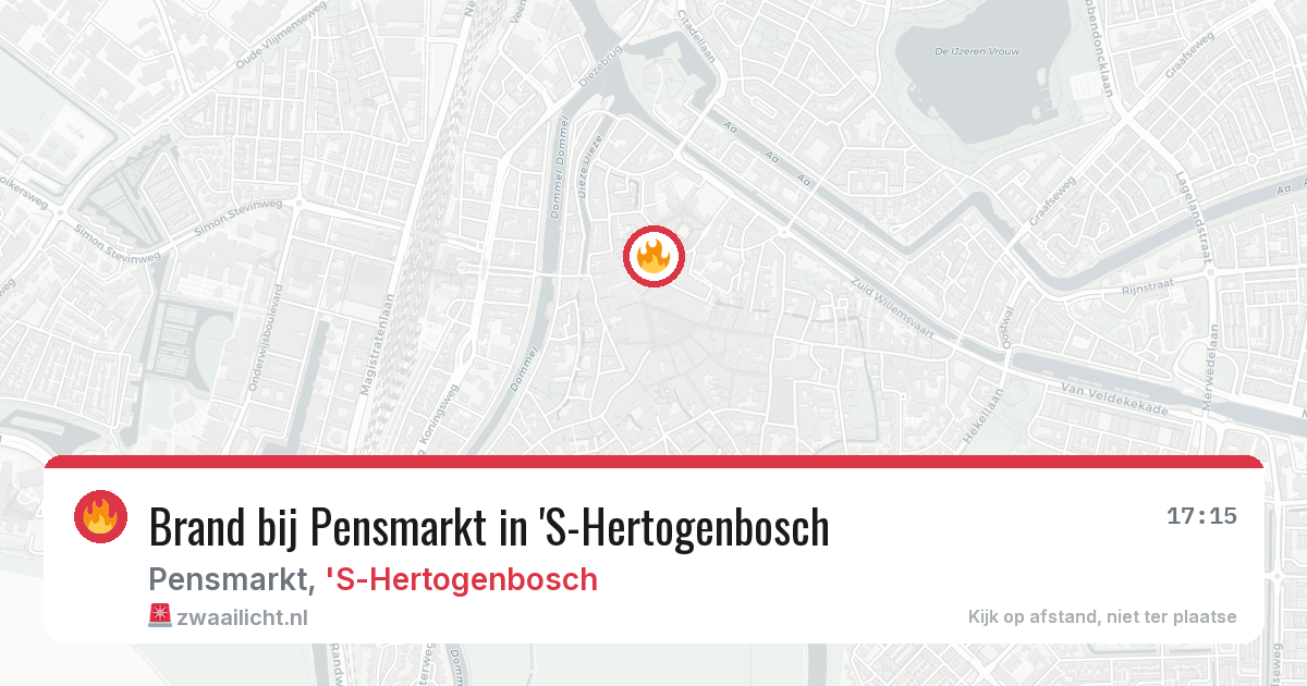 Brand bij Pensmarkt in 'S-Hertogenbosch — 11 jul 2026