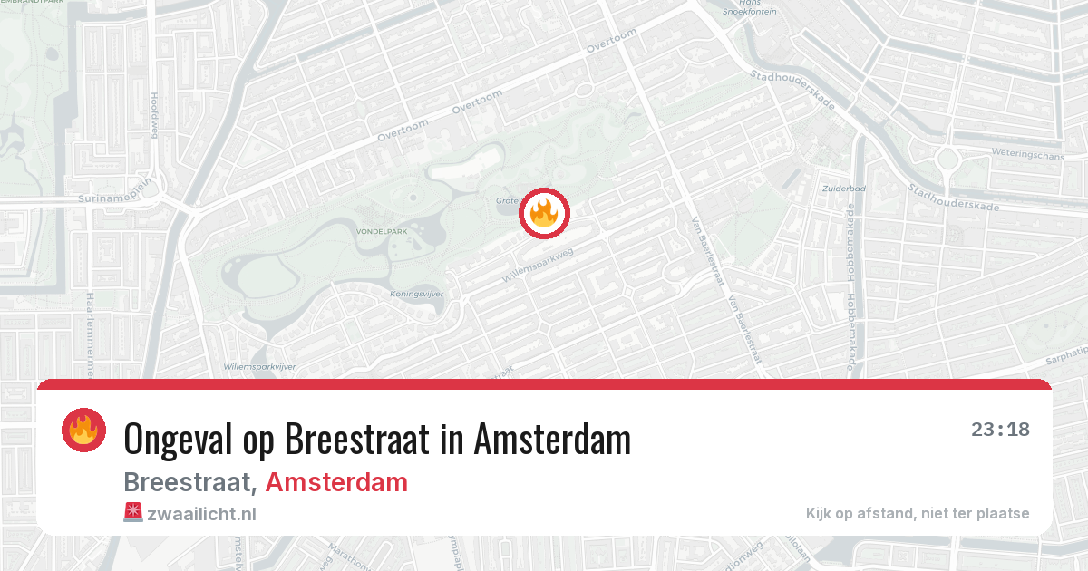 Ongeval op Breestraat in Amsterdam — 28 jun 2026
