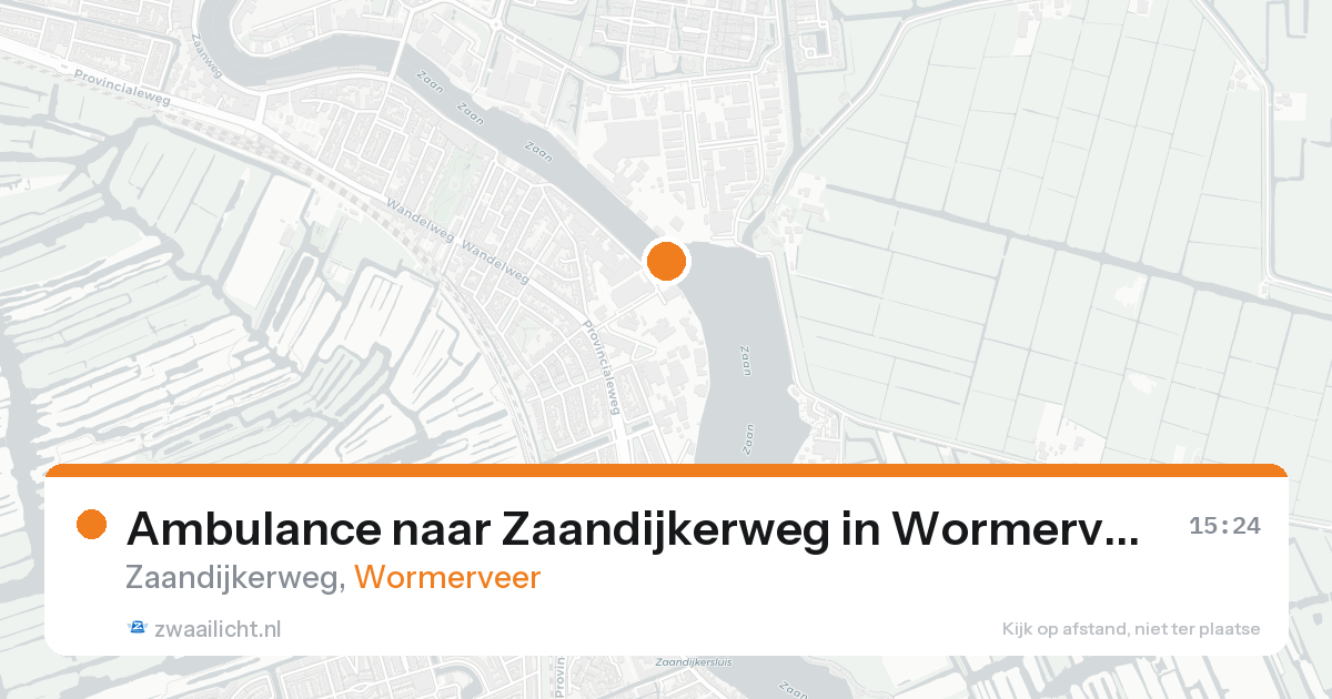 Ambulance naar Zaandijkerweg in Wormerveer — 18 aug 2026