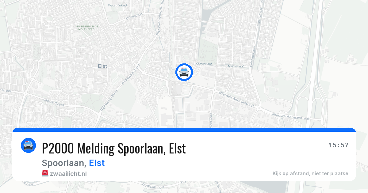 P2000 Melding Spoorlaan, Elst — 28 feb 2026