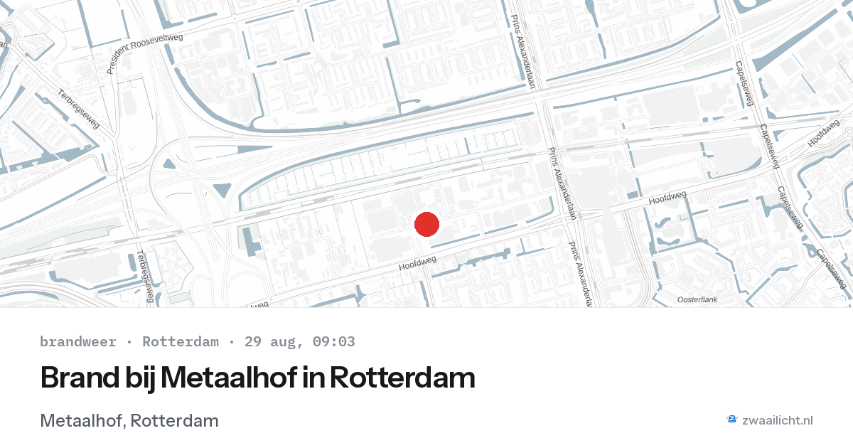 Brand bij Metaalhof in Rotterdam — 29 aug 2026