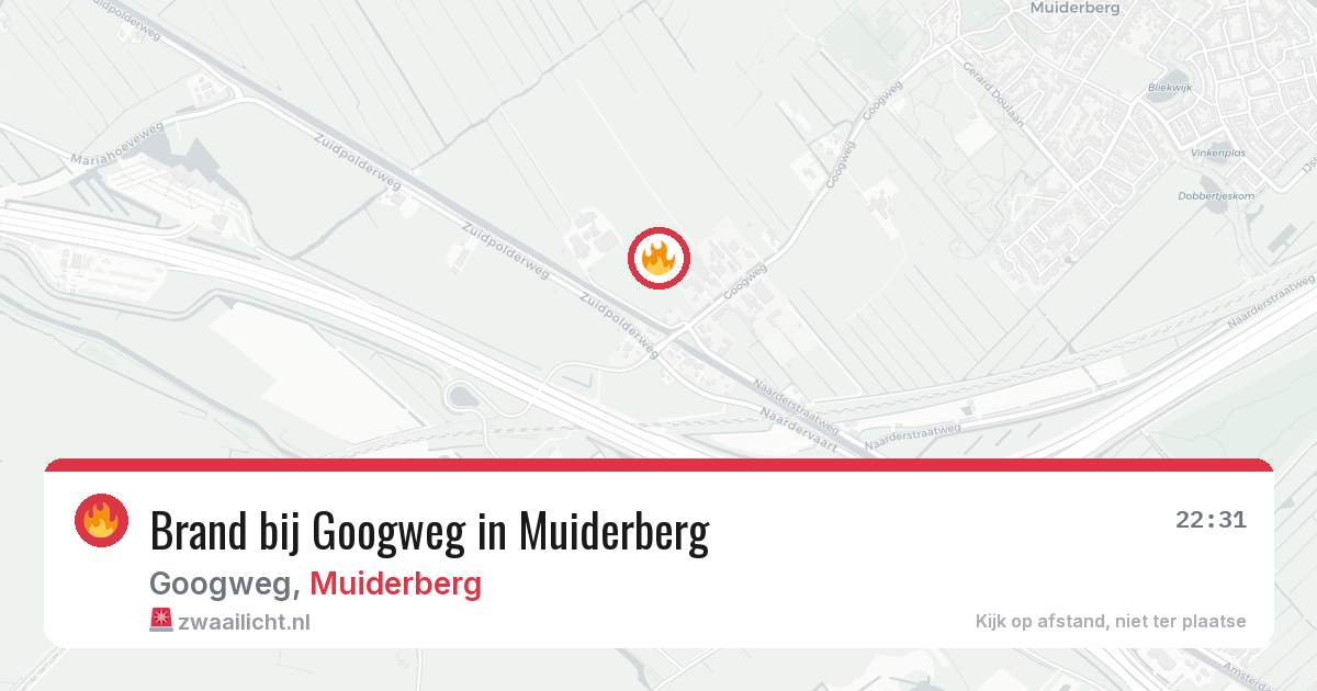 Brand bij Googweg in Muiderberg — 10 jun 2026