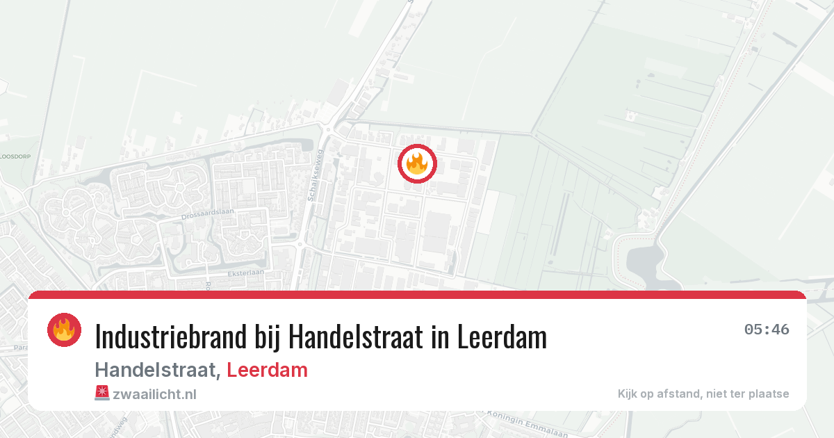 Industriebrand bij Handelstraat in Leerdam — 4 jun 2026