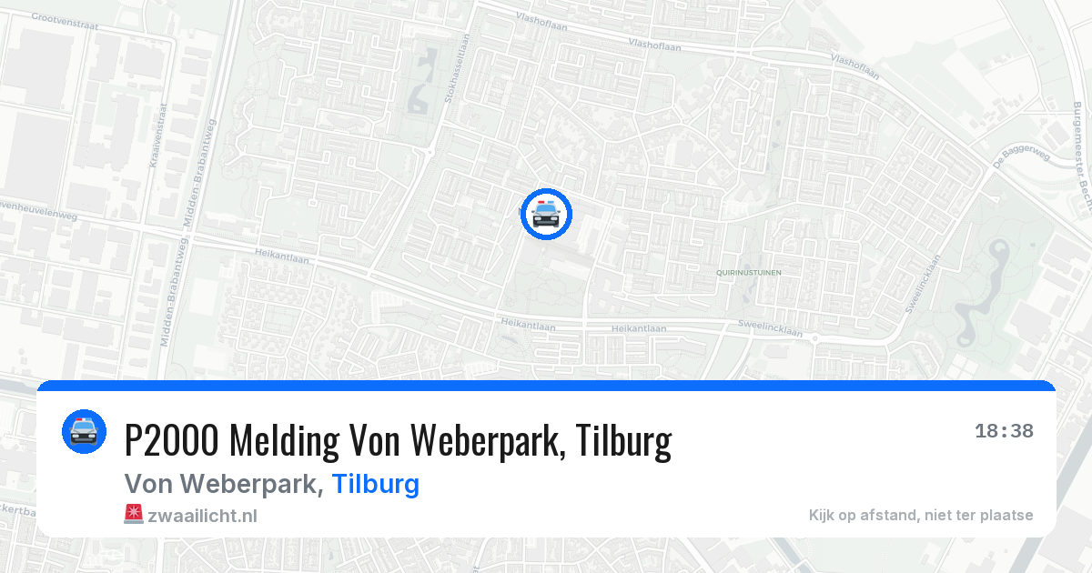 P2000 Melding Von Weberpark, Tilburg — 28 jun 2026