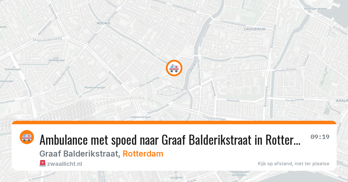 Ambulance met spoed naar Graaf Balderikstraat in Rotterdam — 12 aug 2026