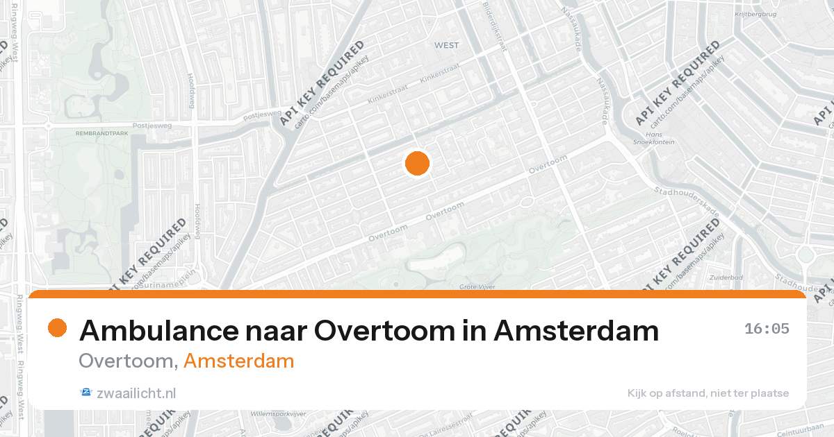 Ambulance naar Overtoom in Amsterdam — 26 aug 2026