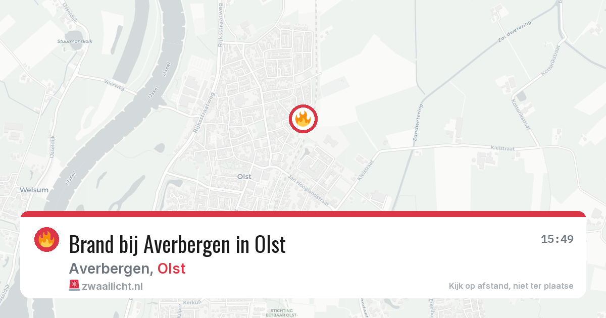 Brand bij Averbergen in Olst — 7 jul 2026