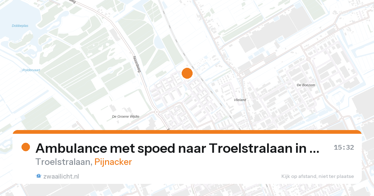 Ambulance met spoed naar Troelstralaan in Pijnacker — 18 jul 2026